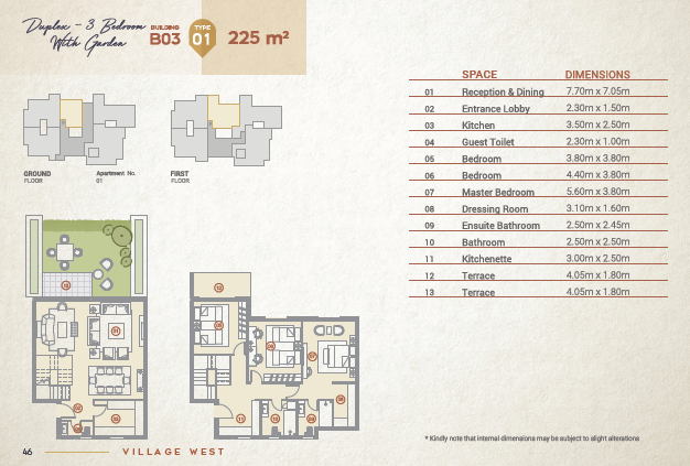 Floor plan for duplex at Village West