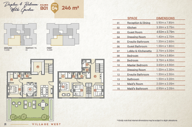 Floor plan for duplex at Village West