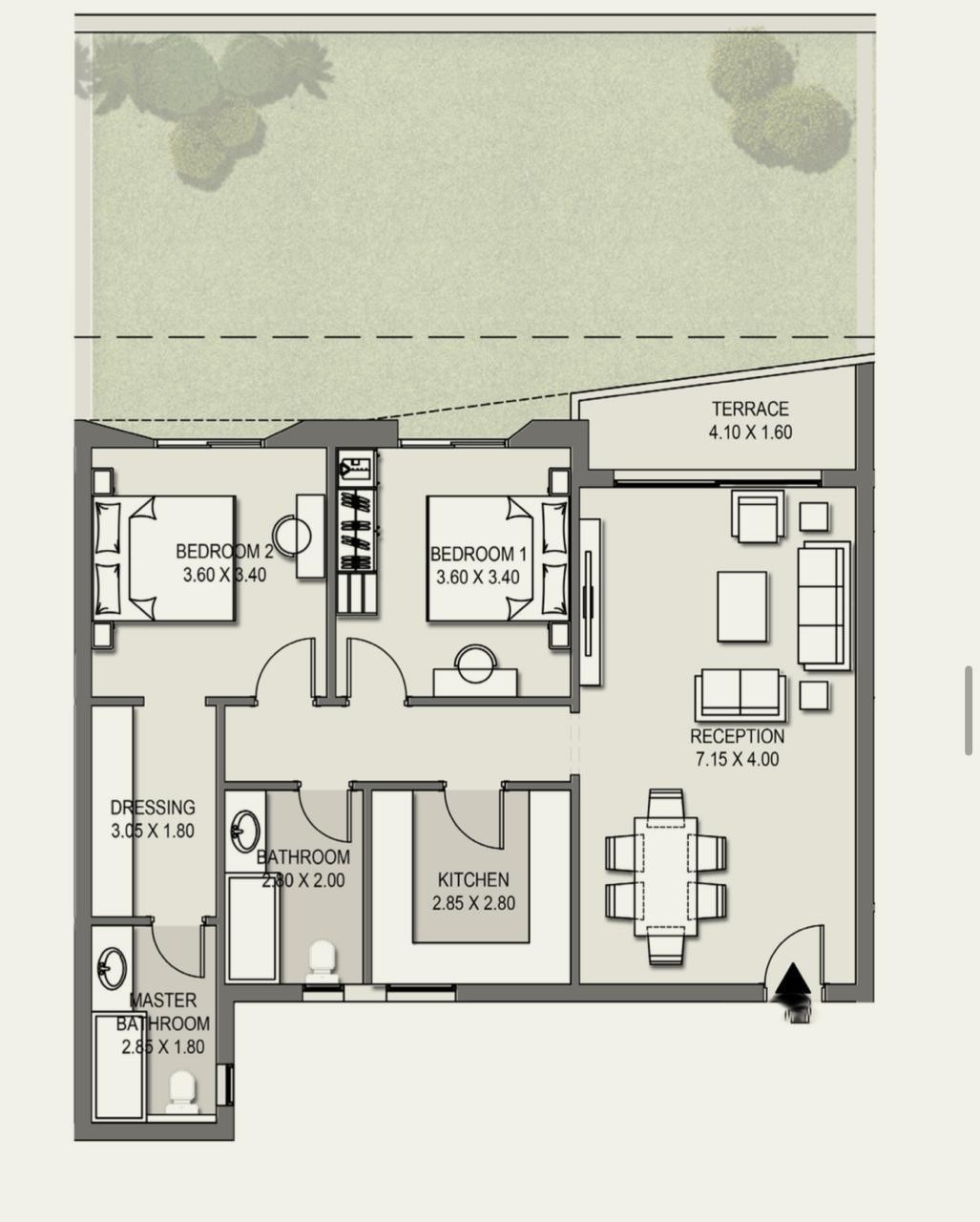 Floor plan for apartment at Taj City