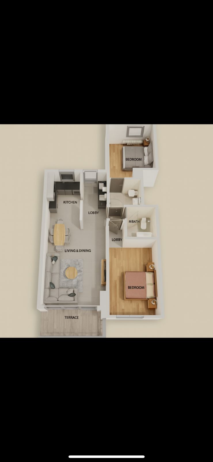Floor plan for chalet at Plage