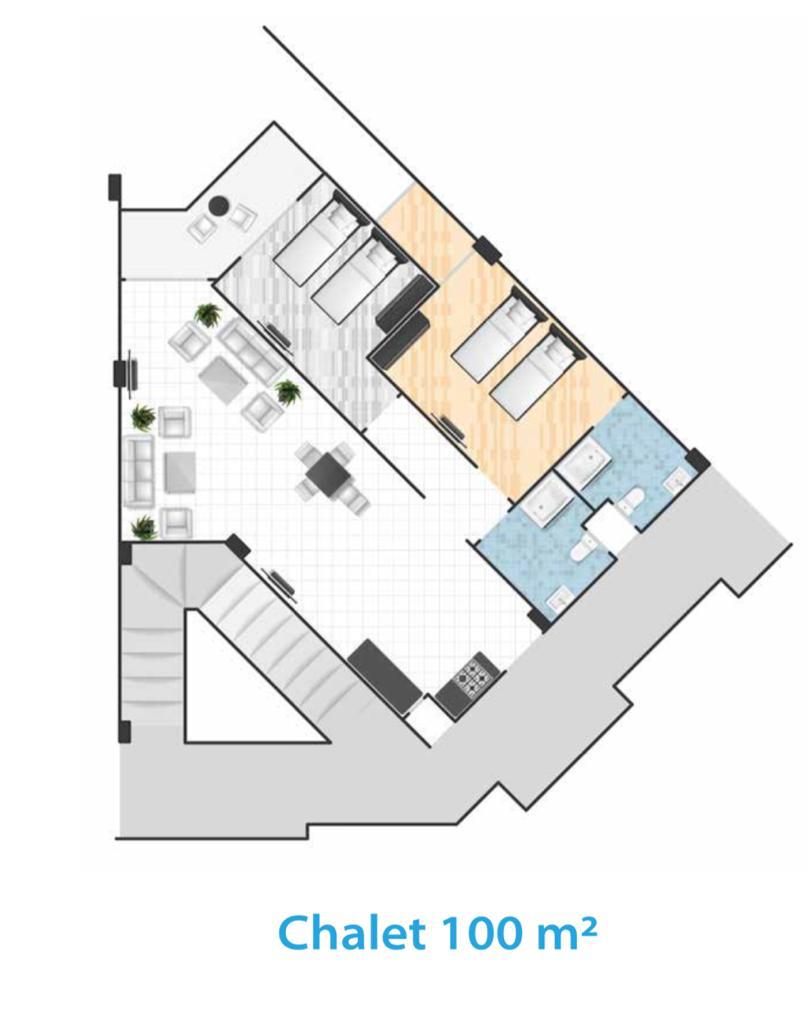 Floor plan for studio at Cape Bay Blumar Lasirena