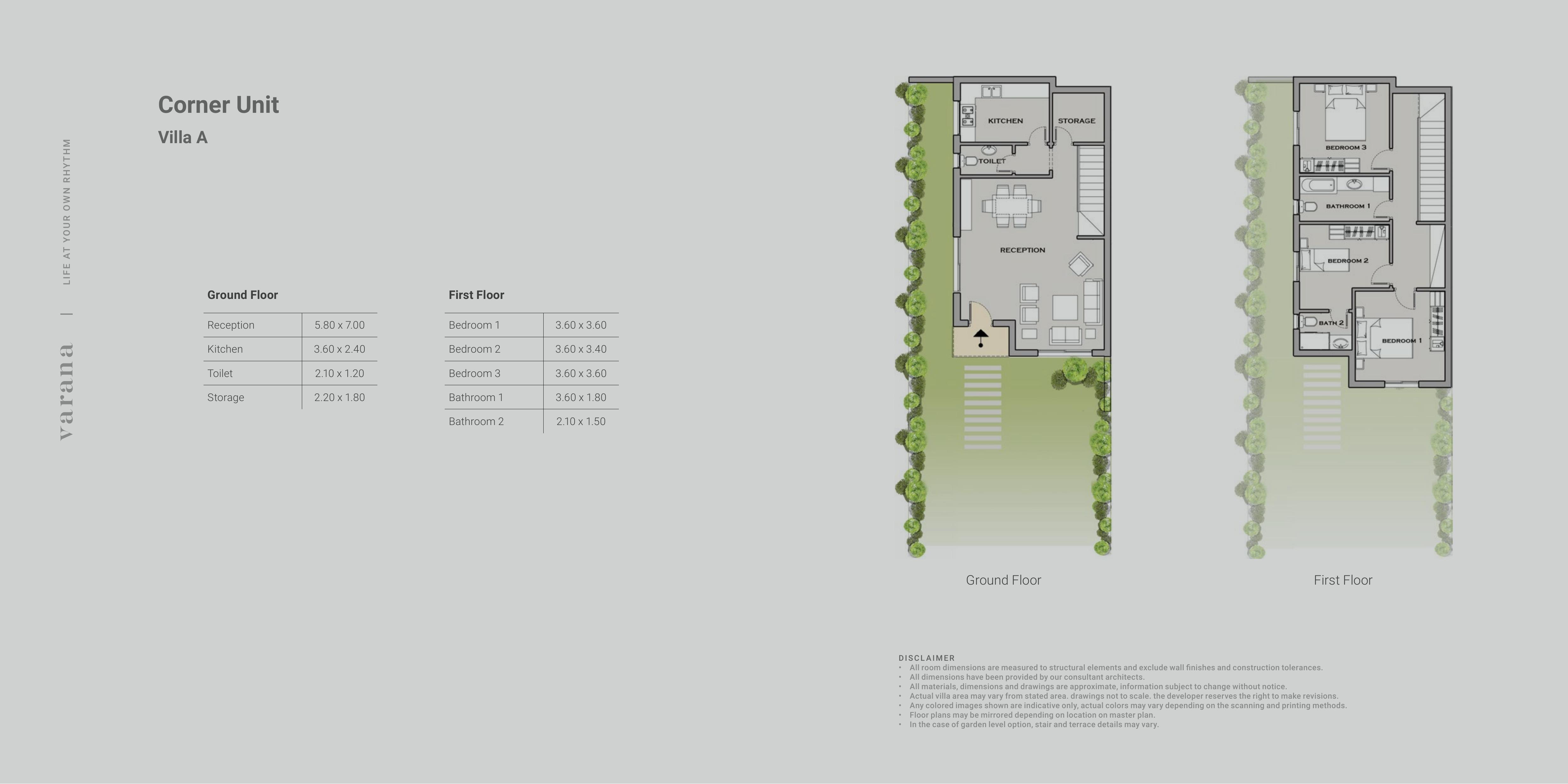 Floor plan for townhouse at Sarai
