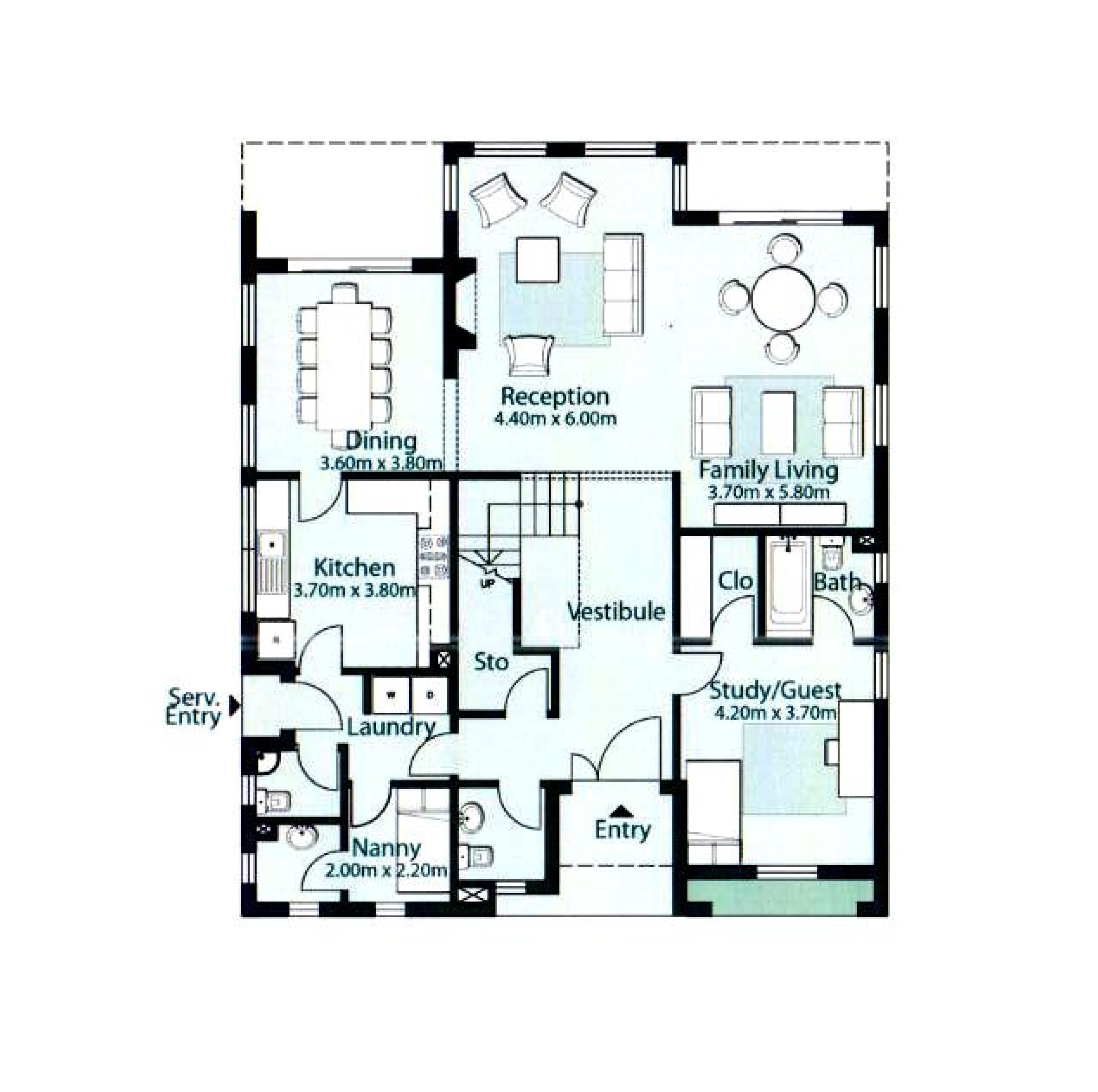 Floor plan for villa at Allegria