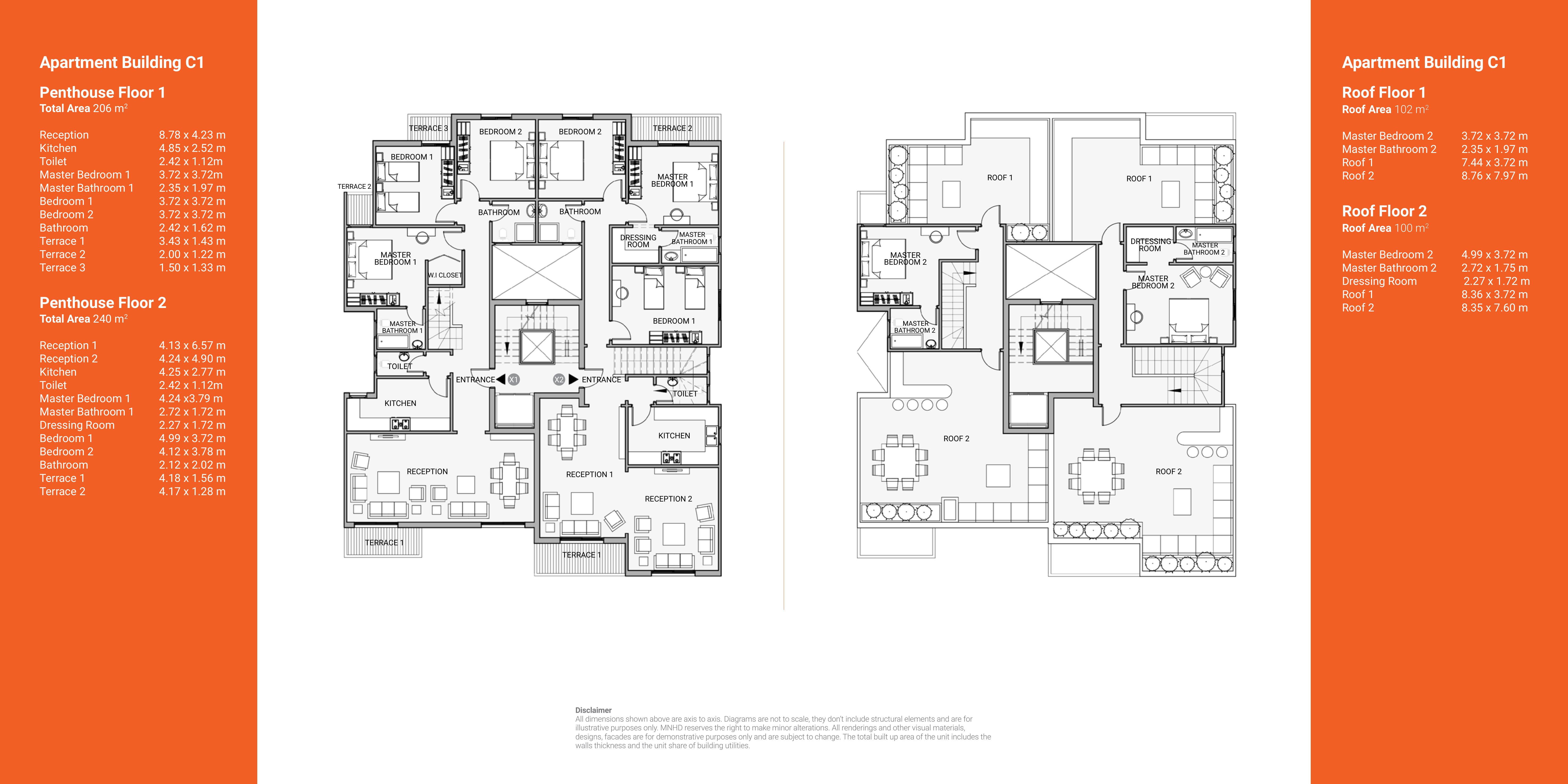 Floor plan for penthouse at Sarai
