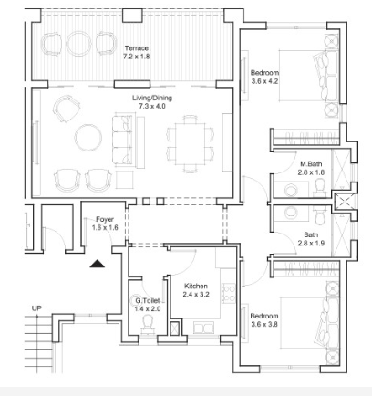 Floor plan for apartment at DISTRICT 5