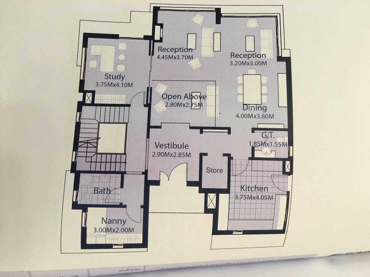 Floor plan for villa at Allegria