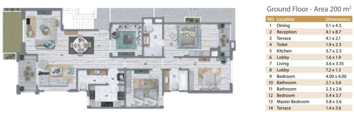 Floor plan for apartment at Stone Residence