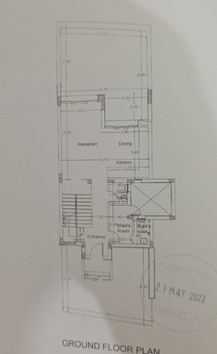 Floor plan for townhouse at Jefaira