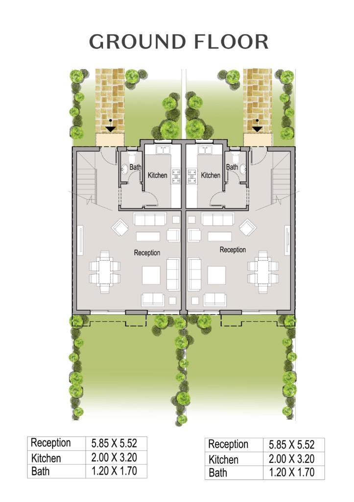 Floor plan for townhouse at Sarai