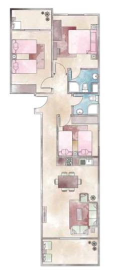 Floor plan for apartment at Lasirena Palm Beach