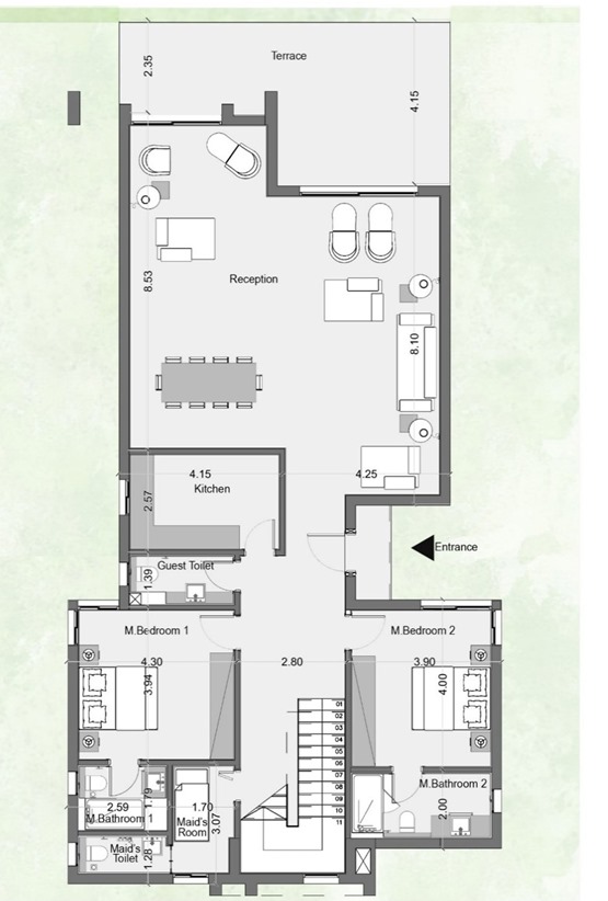Floor plan for villa at D-Bay
