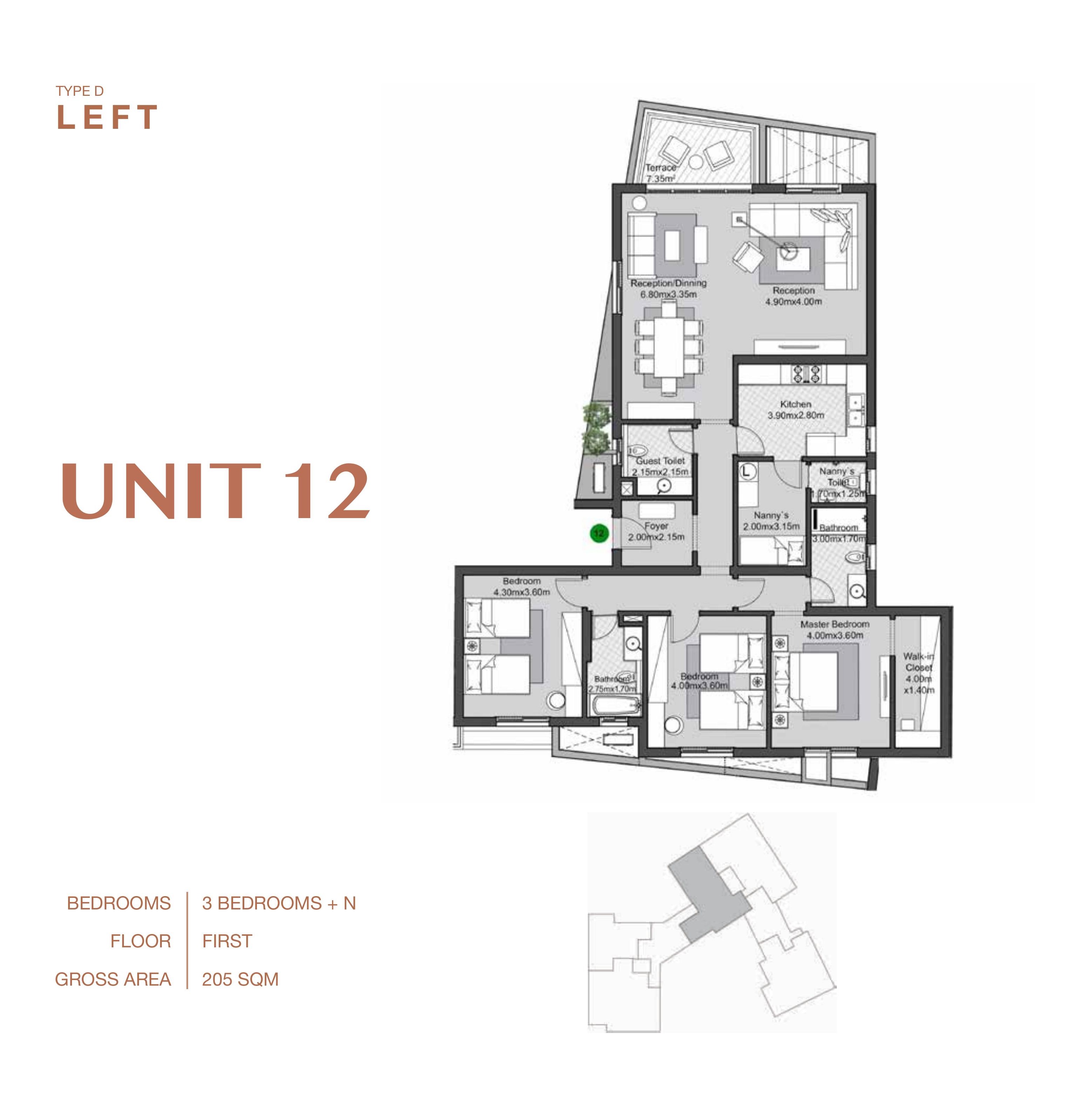 Floor plan for apartment at V Residences By Villette