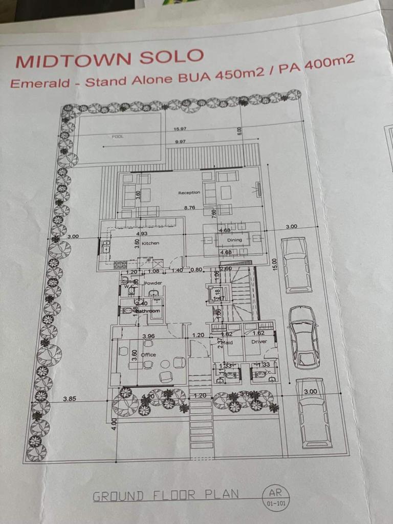 Floor plan for villa at Midtown Solo