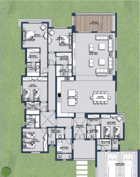 Floor plan for villa at Evia Mountain View