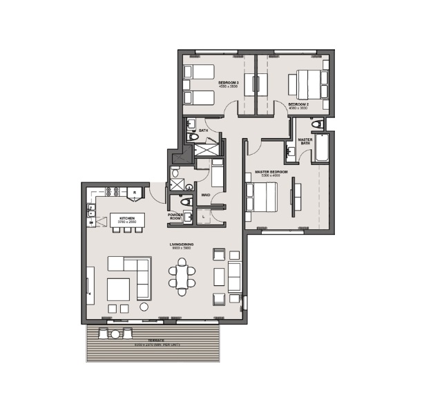 Floor plan for apartment at Marassi