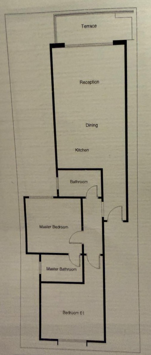 Floor plan for chalet at Telal Sokhna