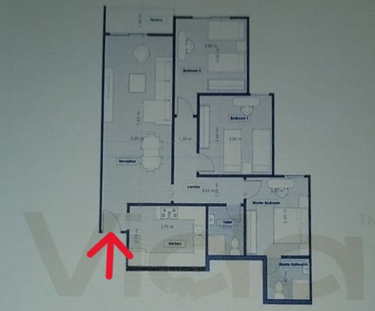 Floor plan for apartment at Vida Residence