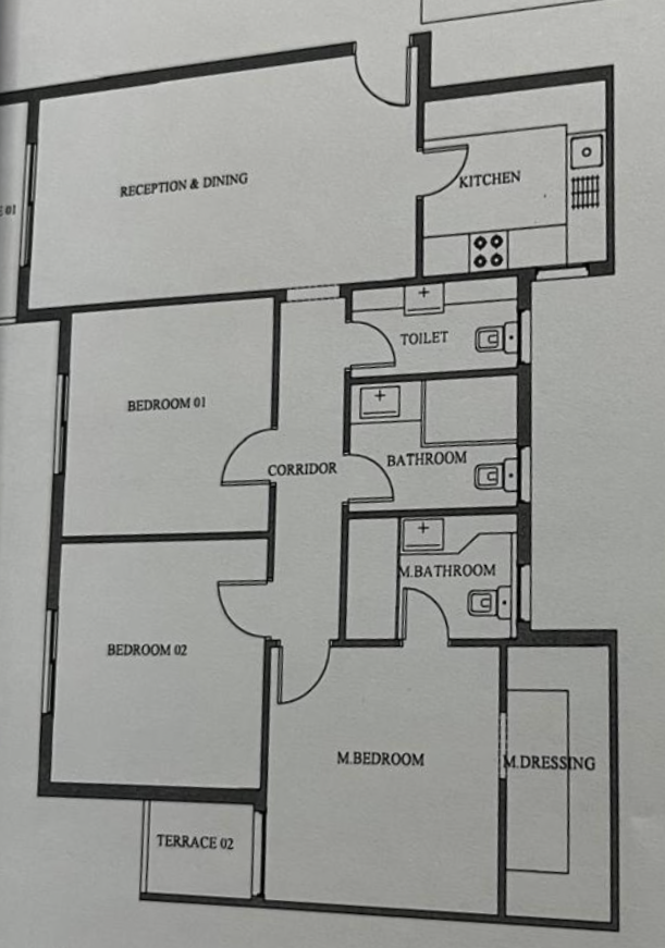 Floor plan for apartment at Mountain View ICity New Cairo