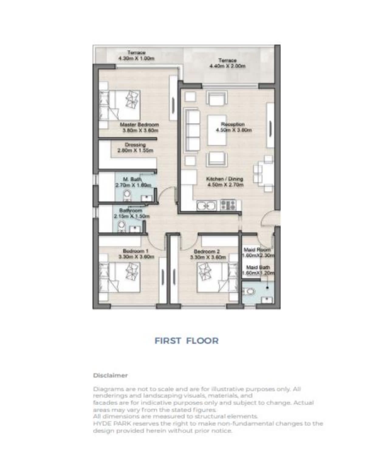 Floor plan for chalet at Hyde Park North - Seashore