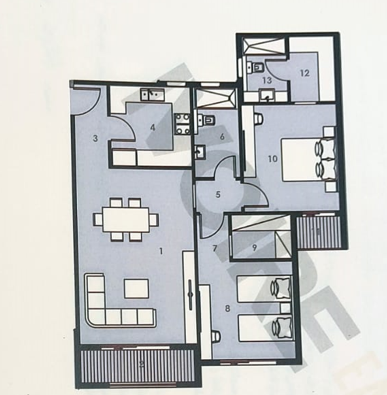 Floor plan for apartment at Ivoire East