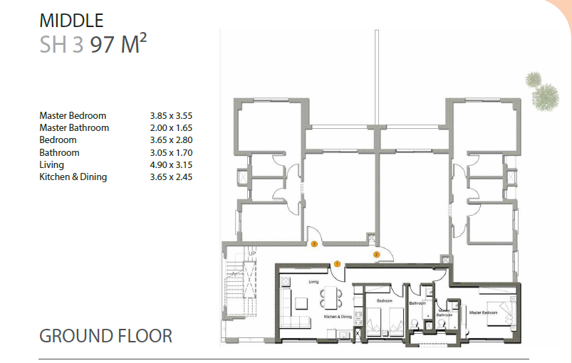 Floor plan for chalet at Gaia