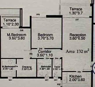 Floor plan for apartment at Vinci