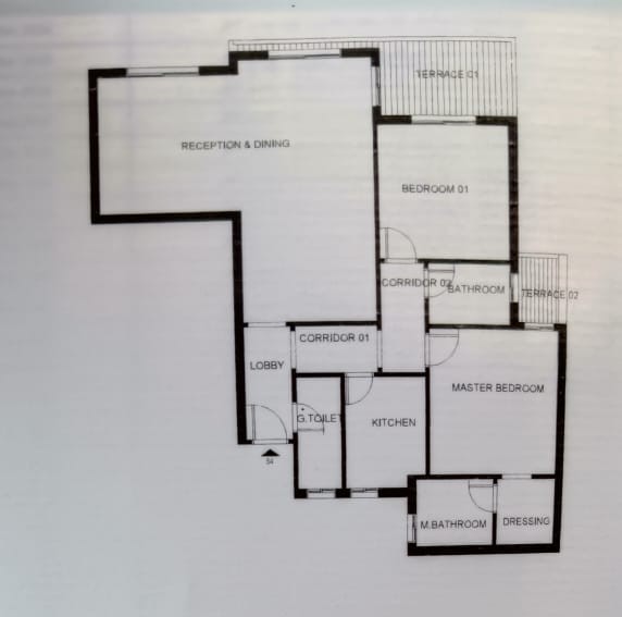 Floor plan for apartment at Telal East