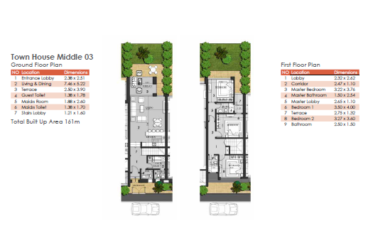 Floor plan for townhouse at Jebal El Sokhna