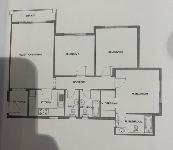 Floor plan for apartment at Aliva Mountain View Mostakbal City