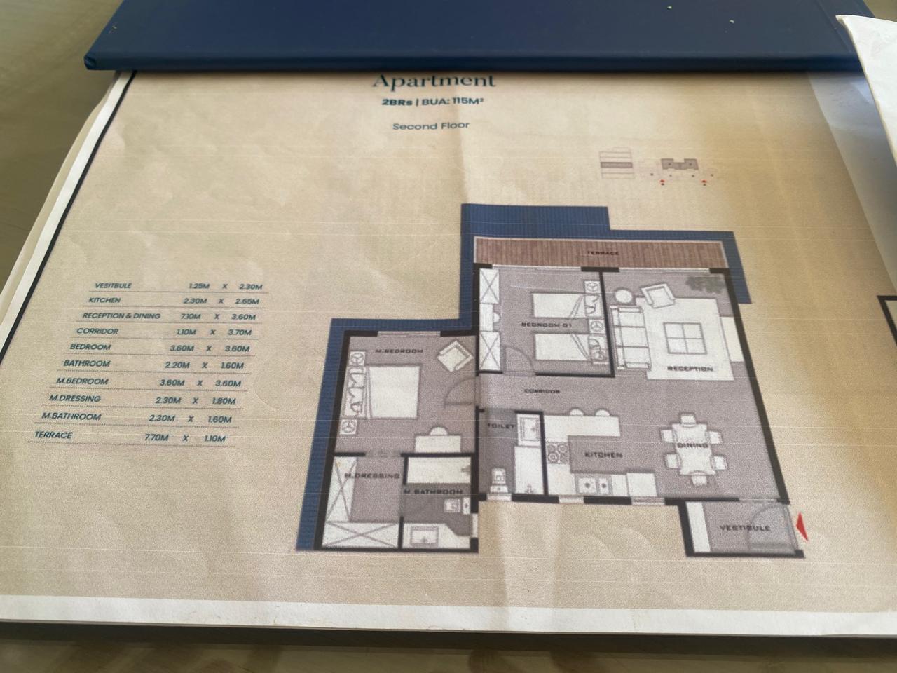 Floor plan for apartment at Aliva Mountain View Mostakbal City