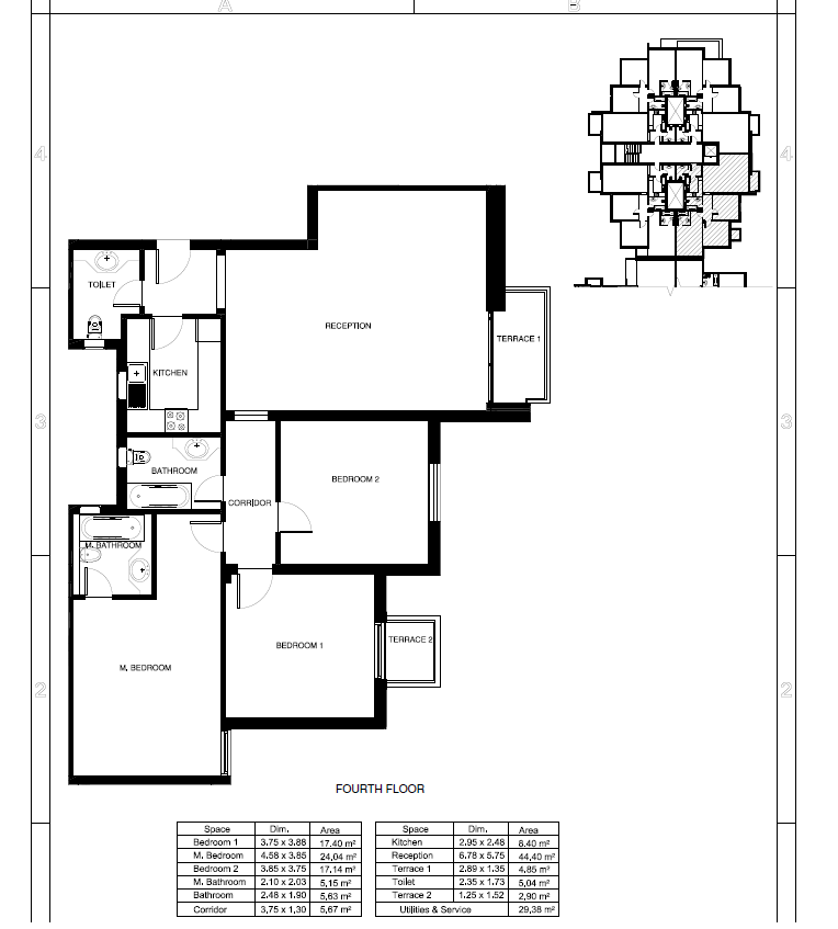 Floor plan for apartment at Mountain View ICity New Cairo