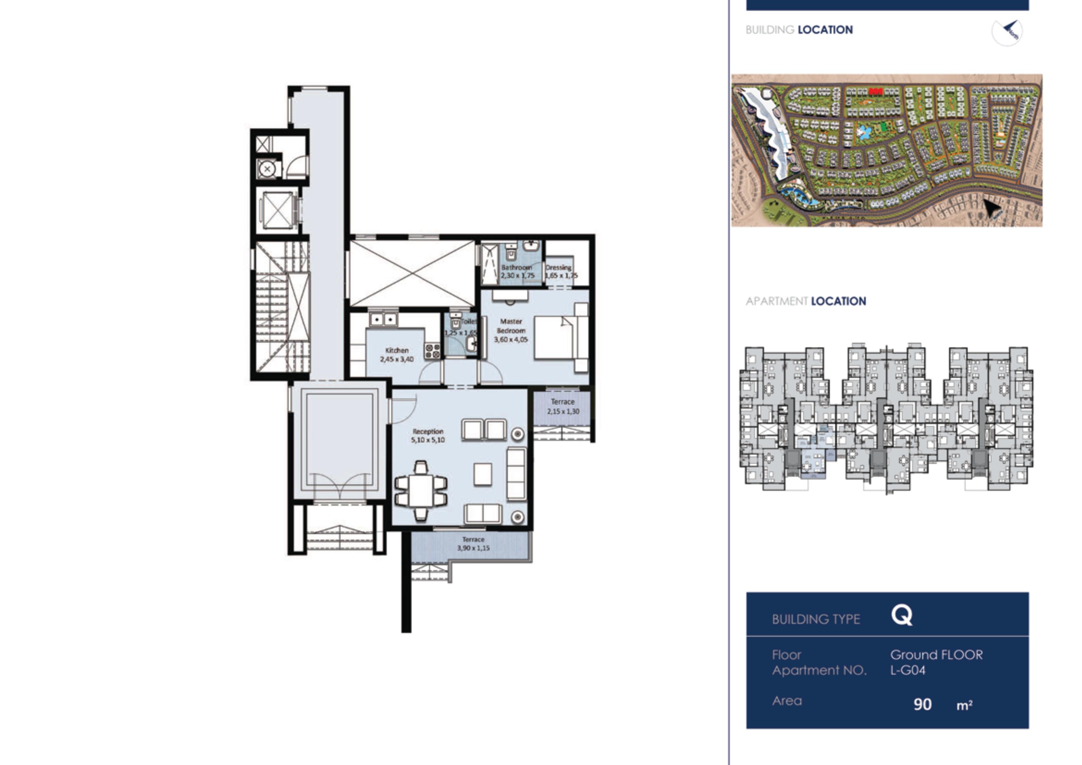 Floor plan for apartment at Fifth Square Al Marasem