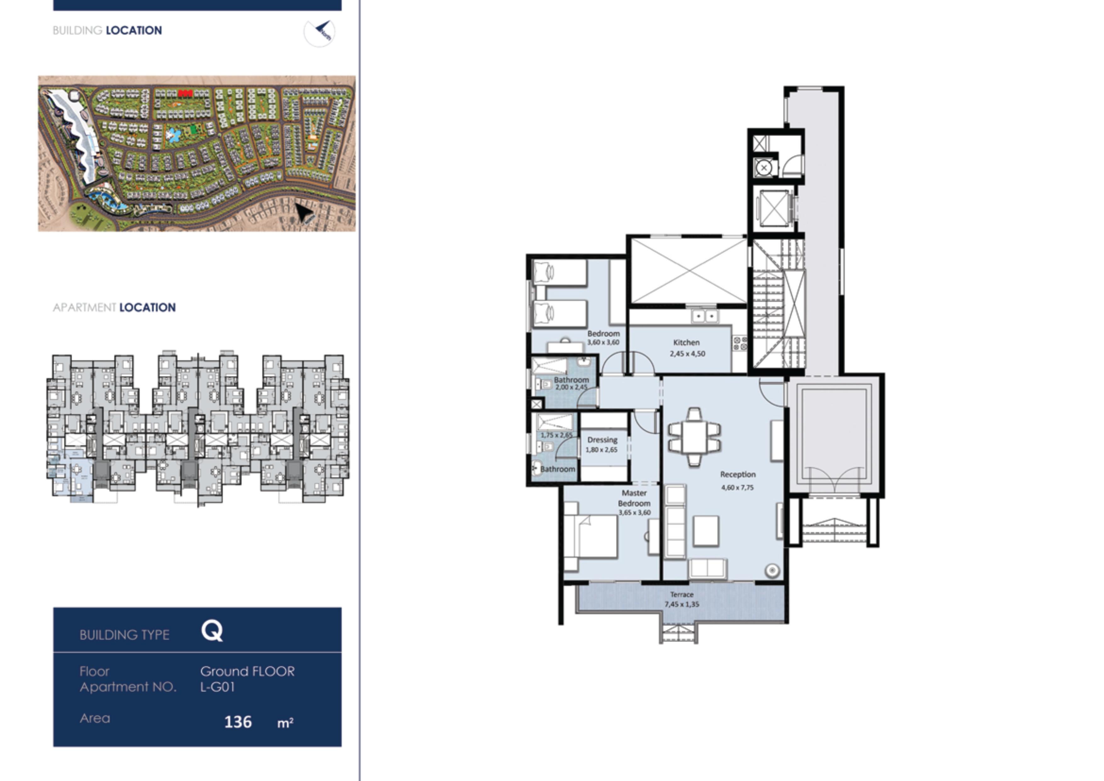 Floor plan for apartment at Fifth Square Al Marasem