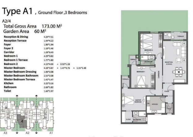 Floor plan for apartment at De Joya 3