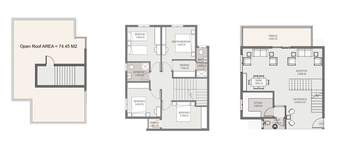 Floor plan for duplex at Sarai