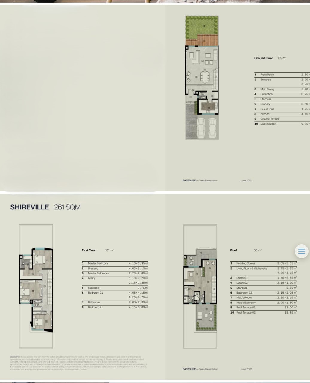 Floor plan for townhouse at Eastshire