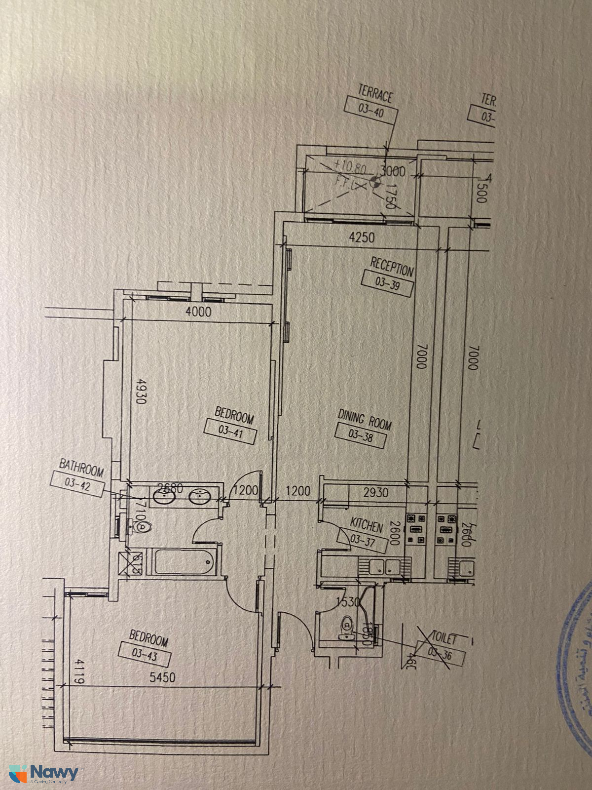 Floor plan for apartment at Cairo Festival City