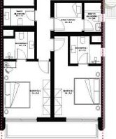 Floor plan for chalet at Ramla