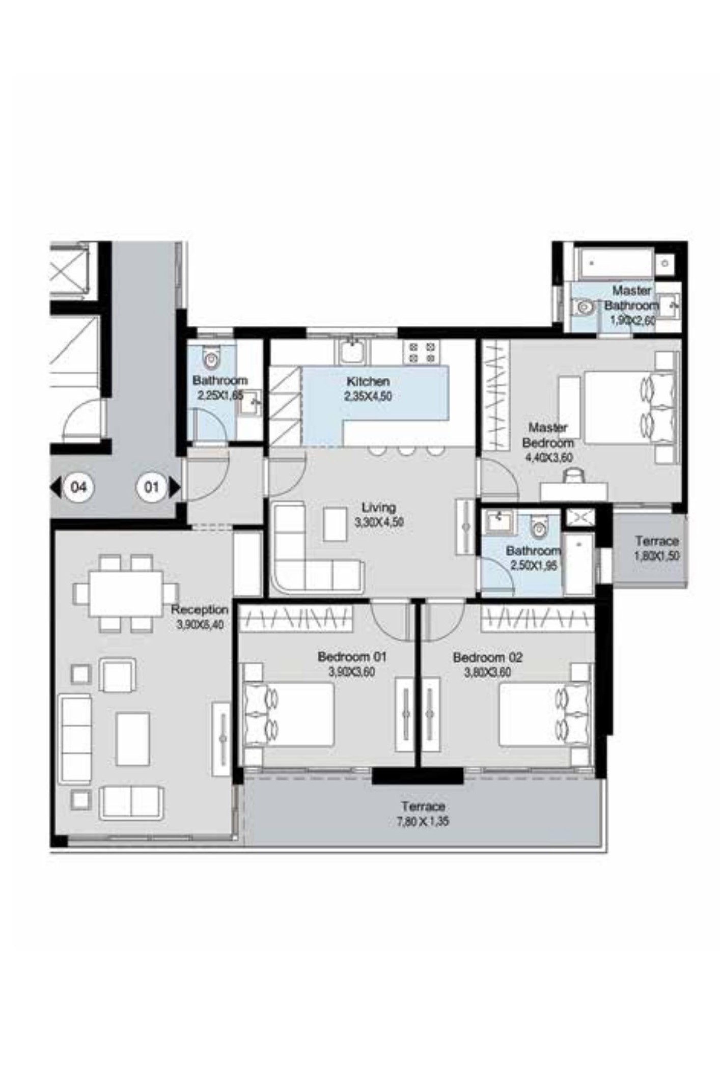 Floor plan for apartment at Scenario