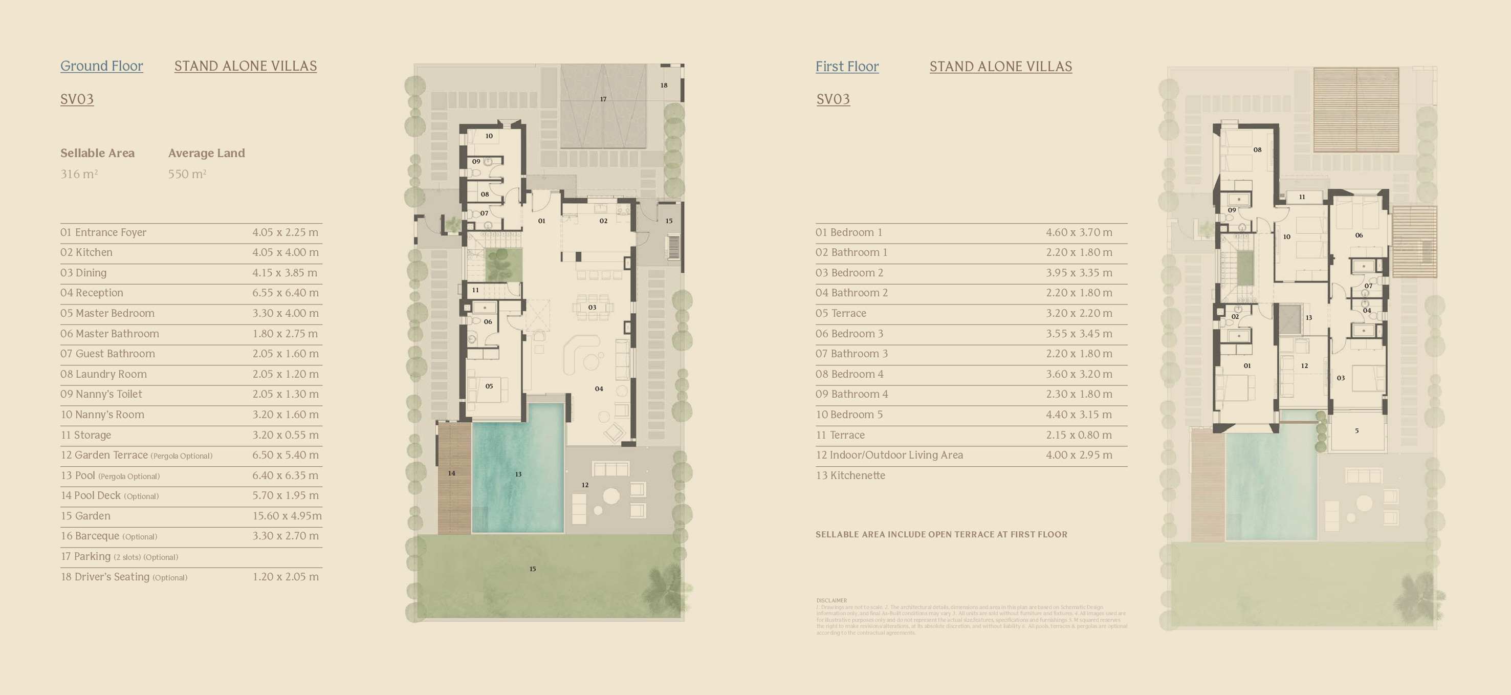 Floor plan for villa at El Masyaf