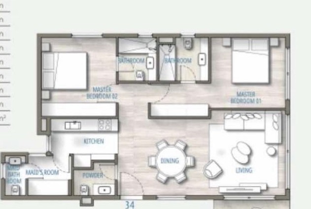 Floor plan for chalet at Southmed