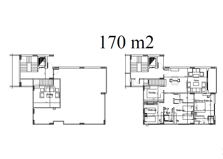 Floor plan for penthouse at El Patio 7