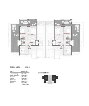 Floor plan for chalet at Azha
