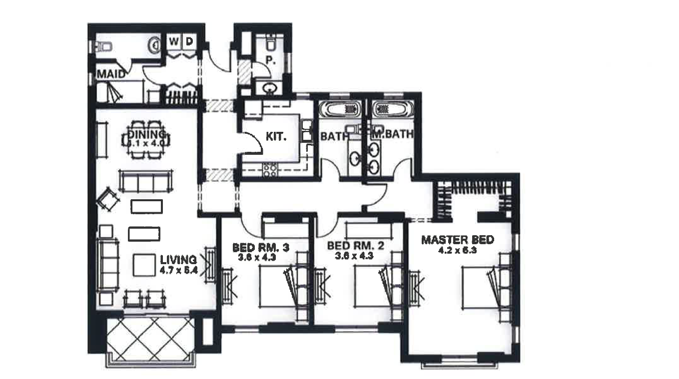 Floor plan for apartment at Mivida