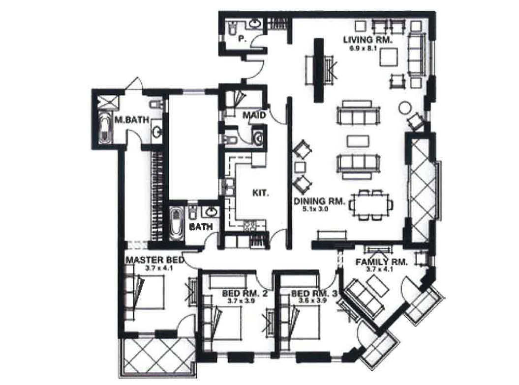 Floor plan for apartment at Mivida