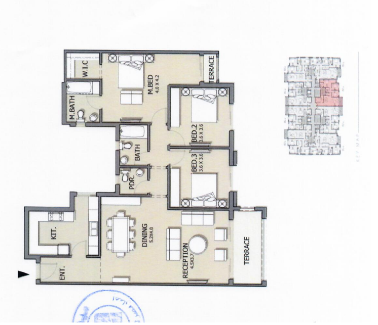 Floor plan for apartment at Mivida