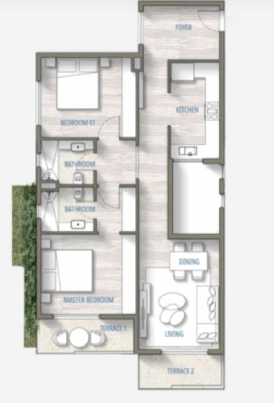 Floor plan for chalet at Southmed