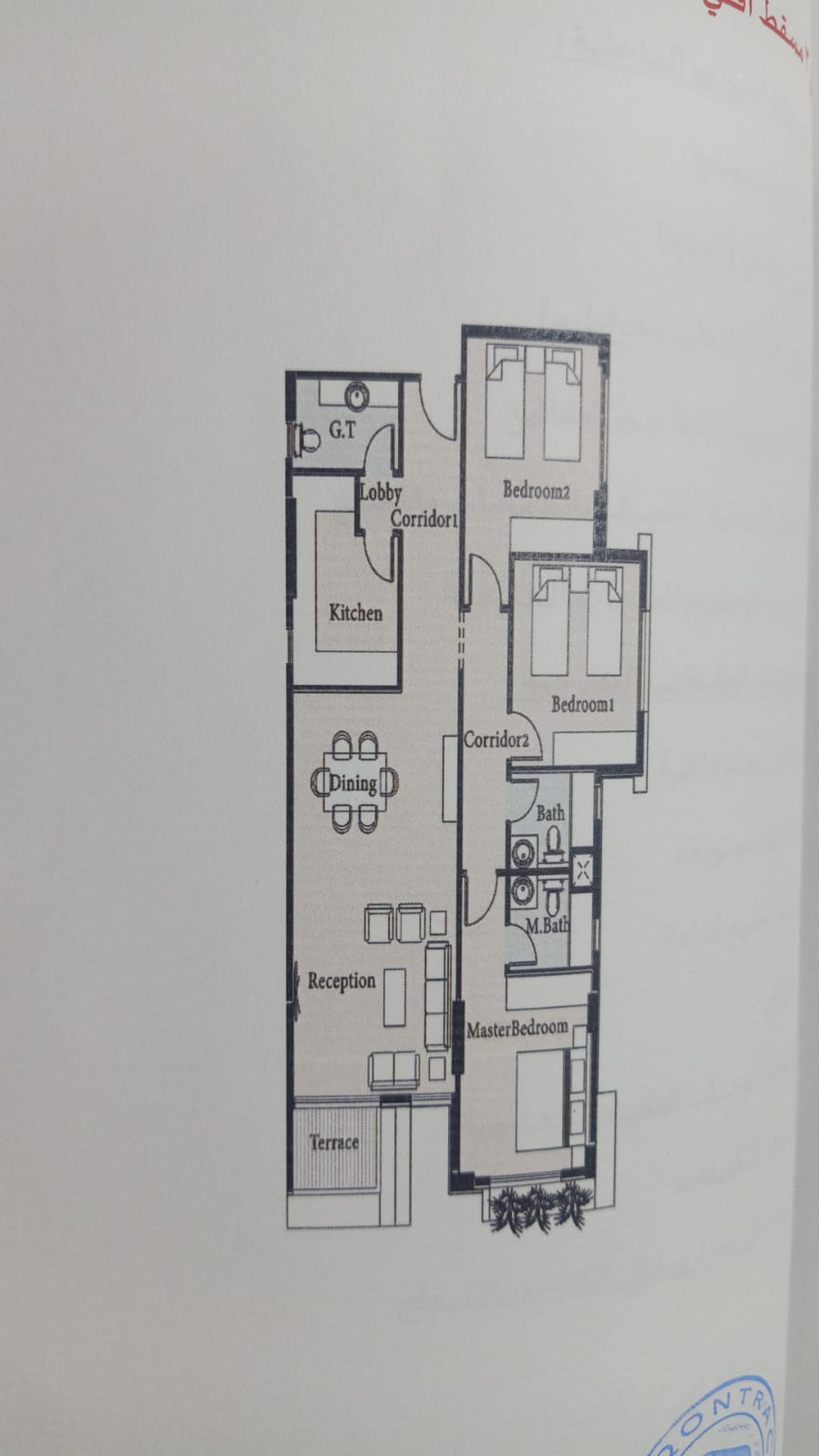 Floor plan for apartment at Yaru