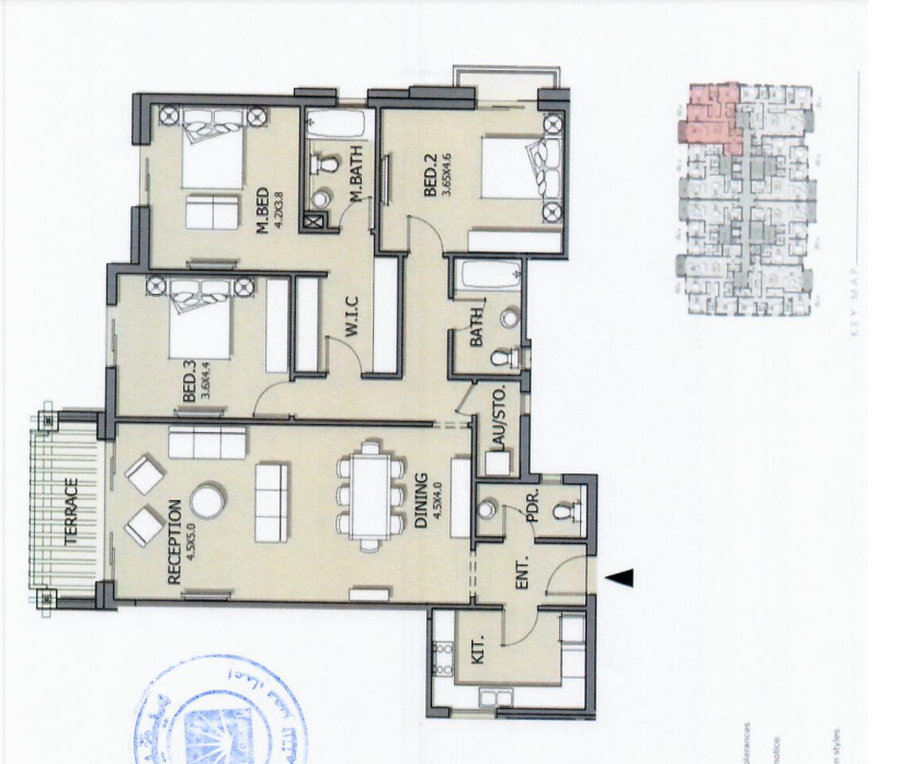 Floor plan for apartment at Mivida