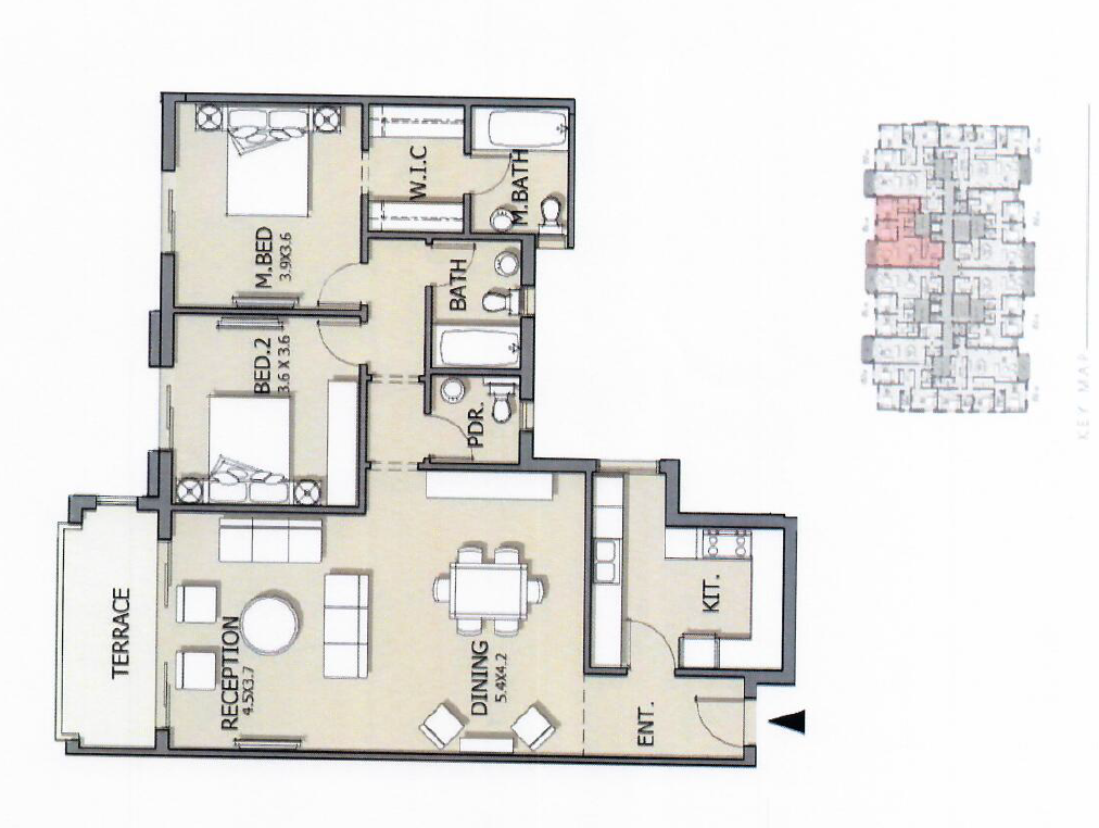 Floor plan for apartment at Mivida